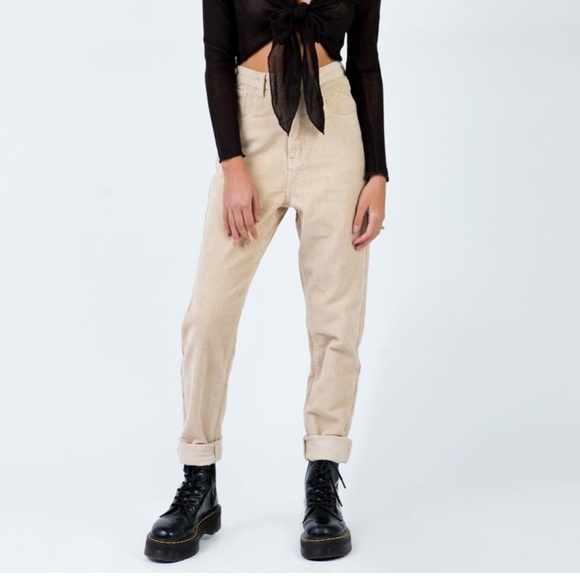 Princess Polly Pants - NWOT! Princess Polly tan corduroy pants